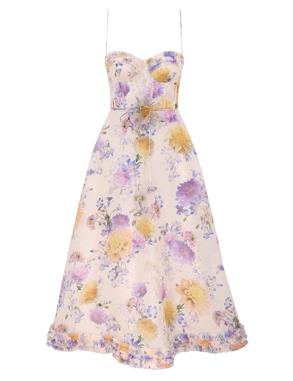 Luna Ruffle Midi Dress