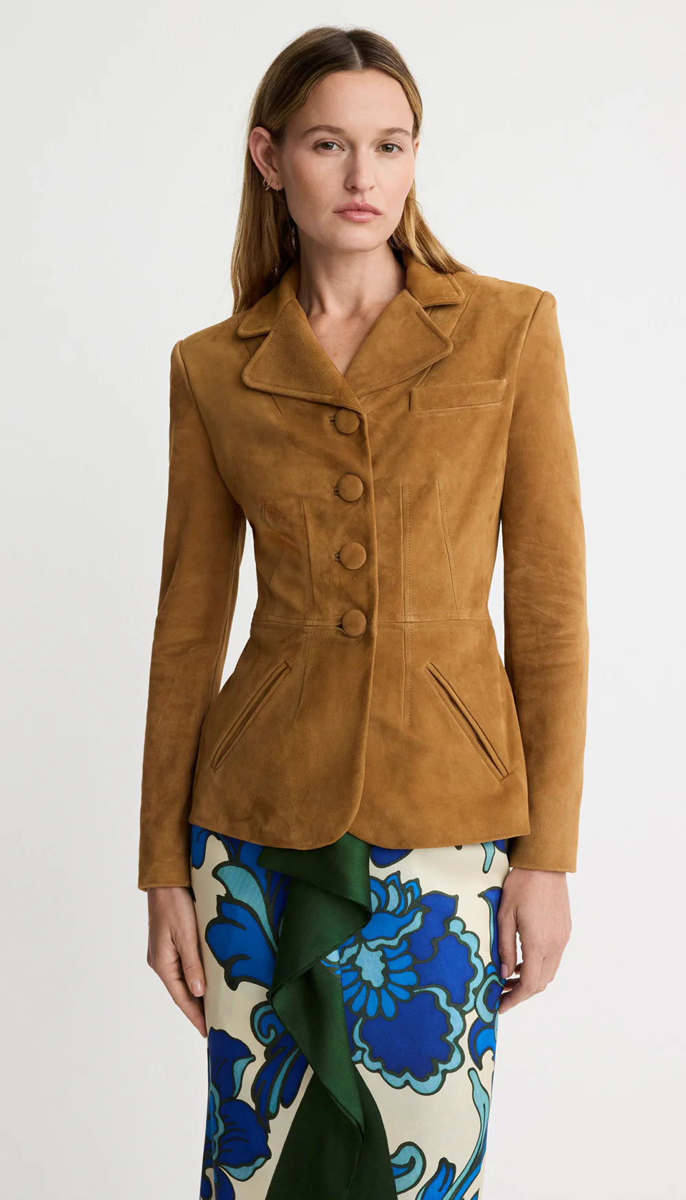 Shrunken Suede Blazer