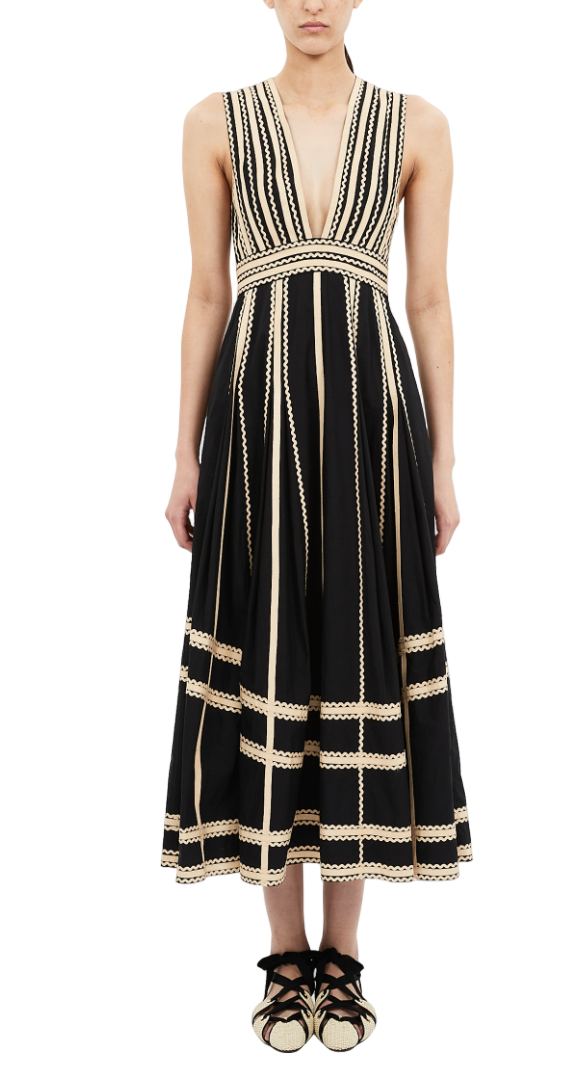 Palermo Deep V Midi Dress