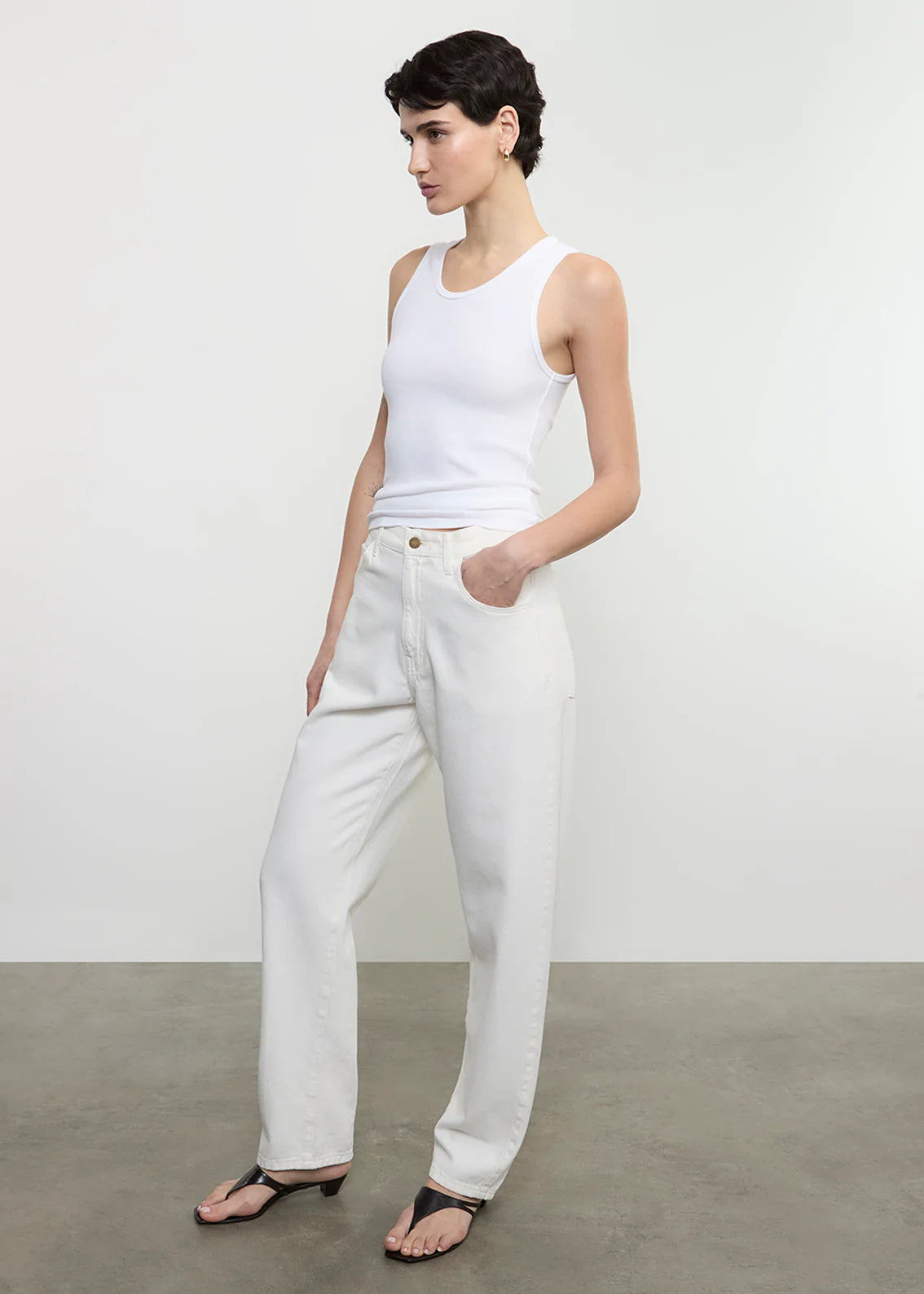 Cotton Rib Scoop Tank