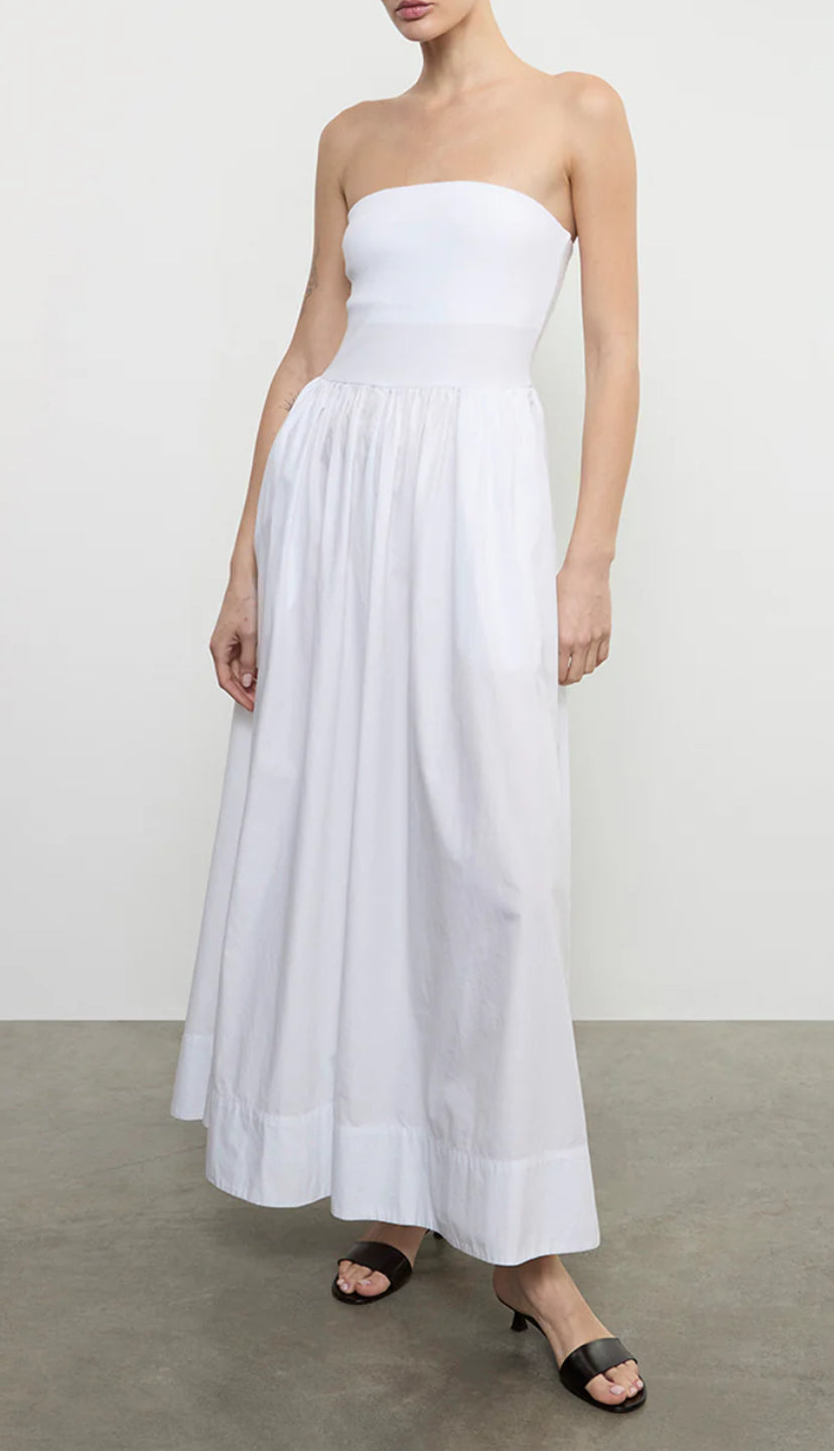 Cotton Resort Strapless Dress