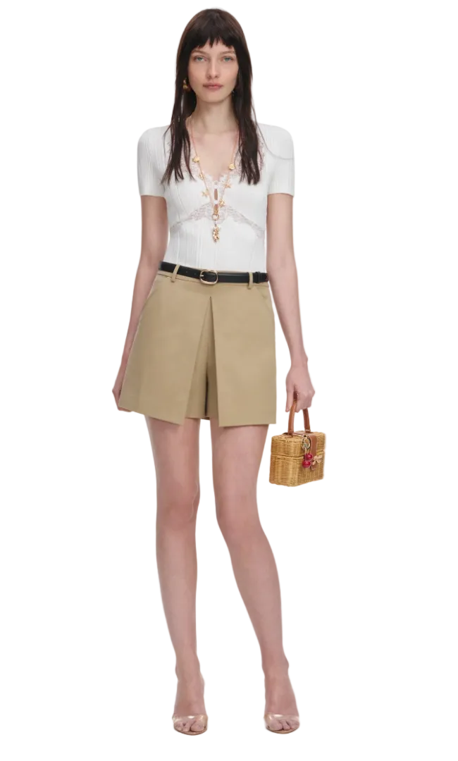 Beige Cotton Skirt