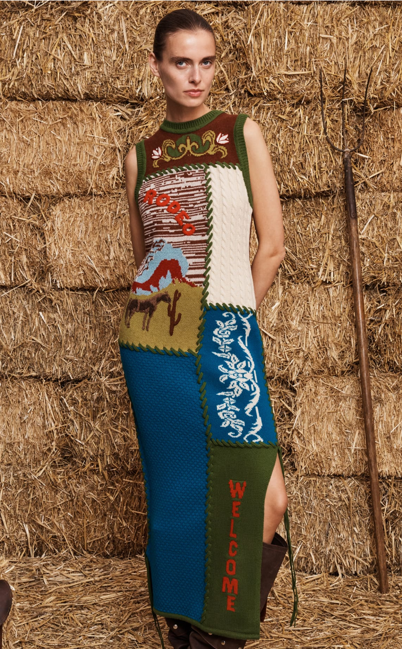 Lasso Patchwork Slip Dress