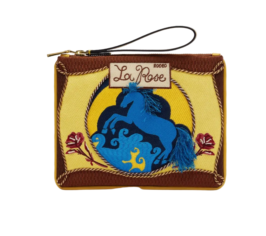 Ace Horse Embellished Clutch