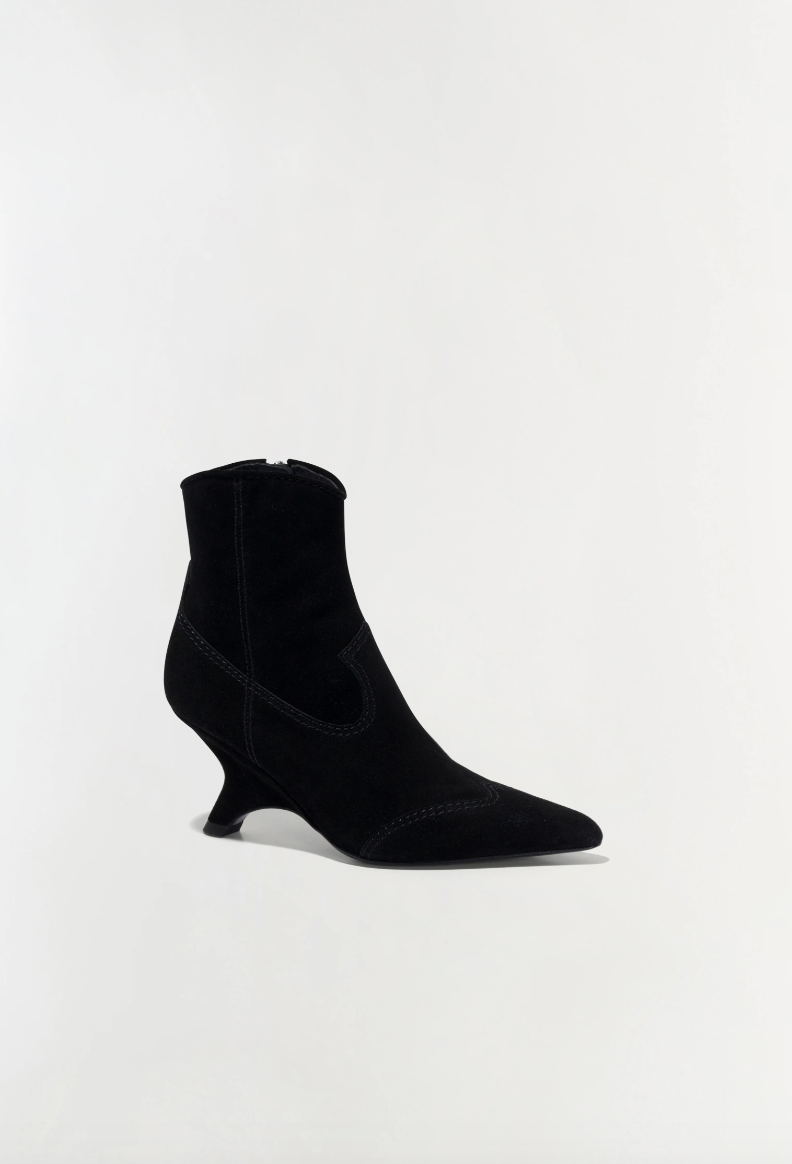Shadow Suede Western Ankle Boot