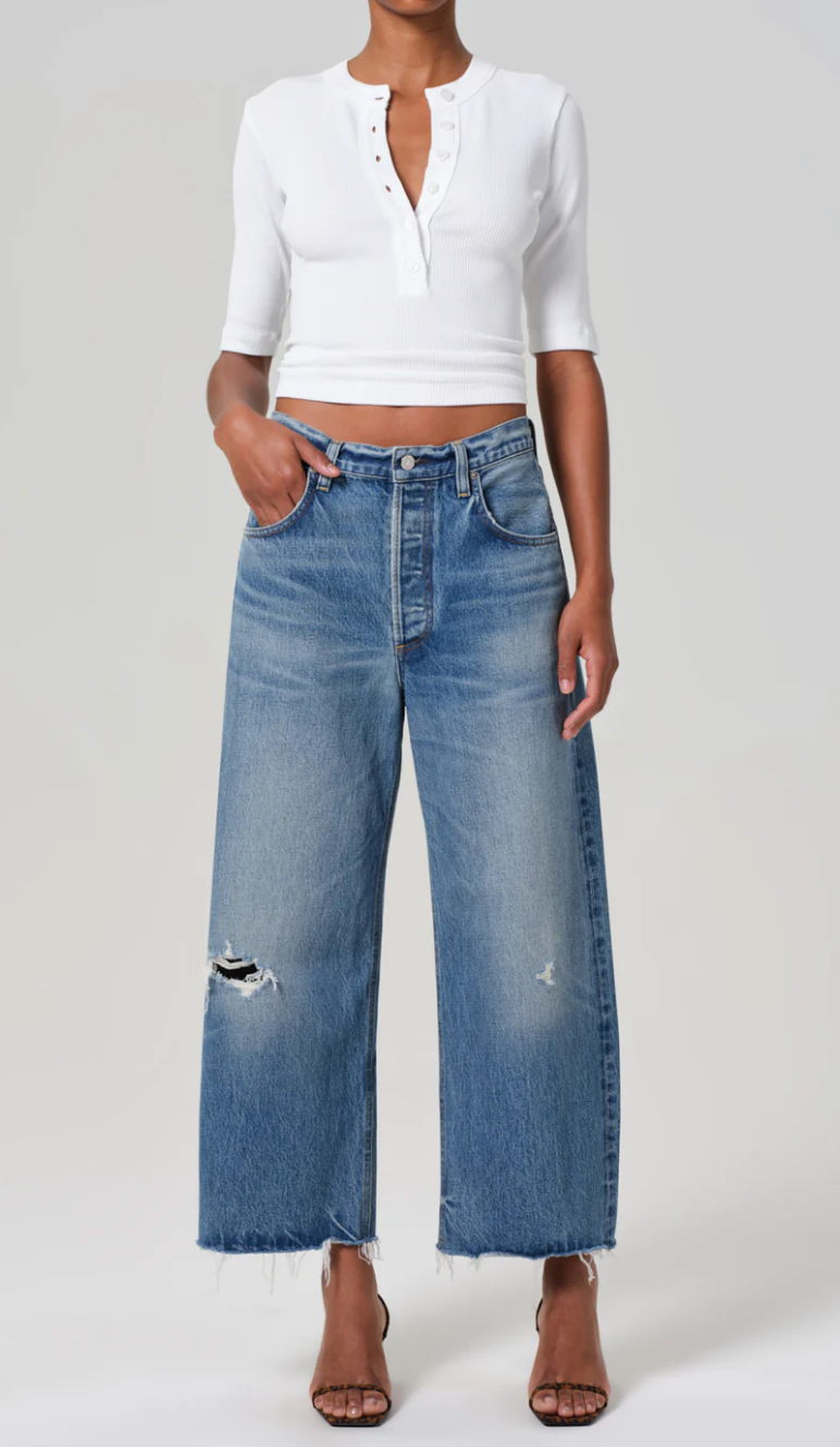 Ayla Raw Hem Crop