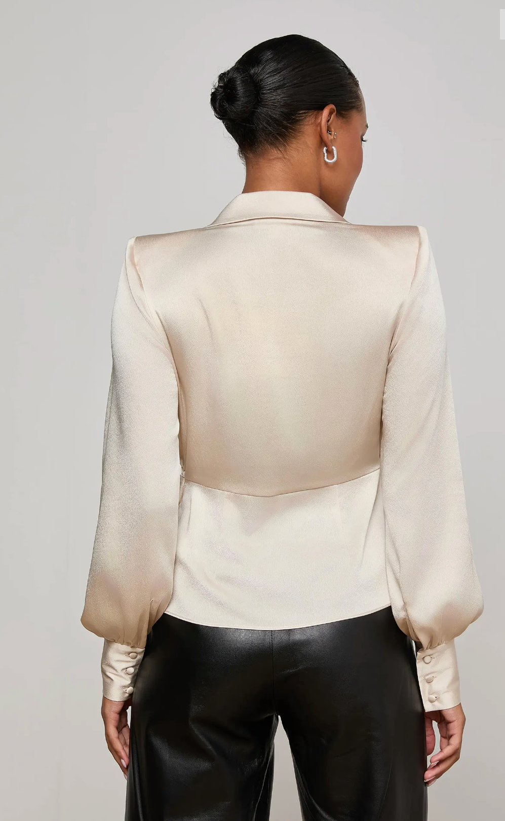 Bernice Satin Wrap Blouse