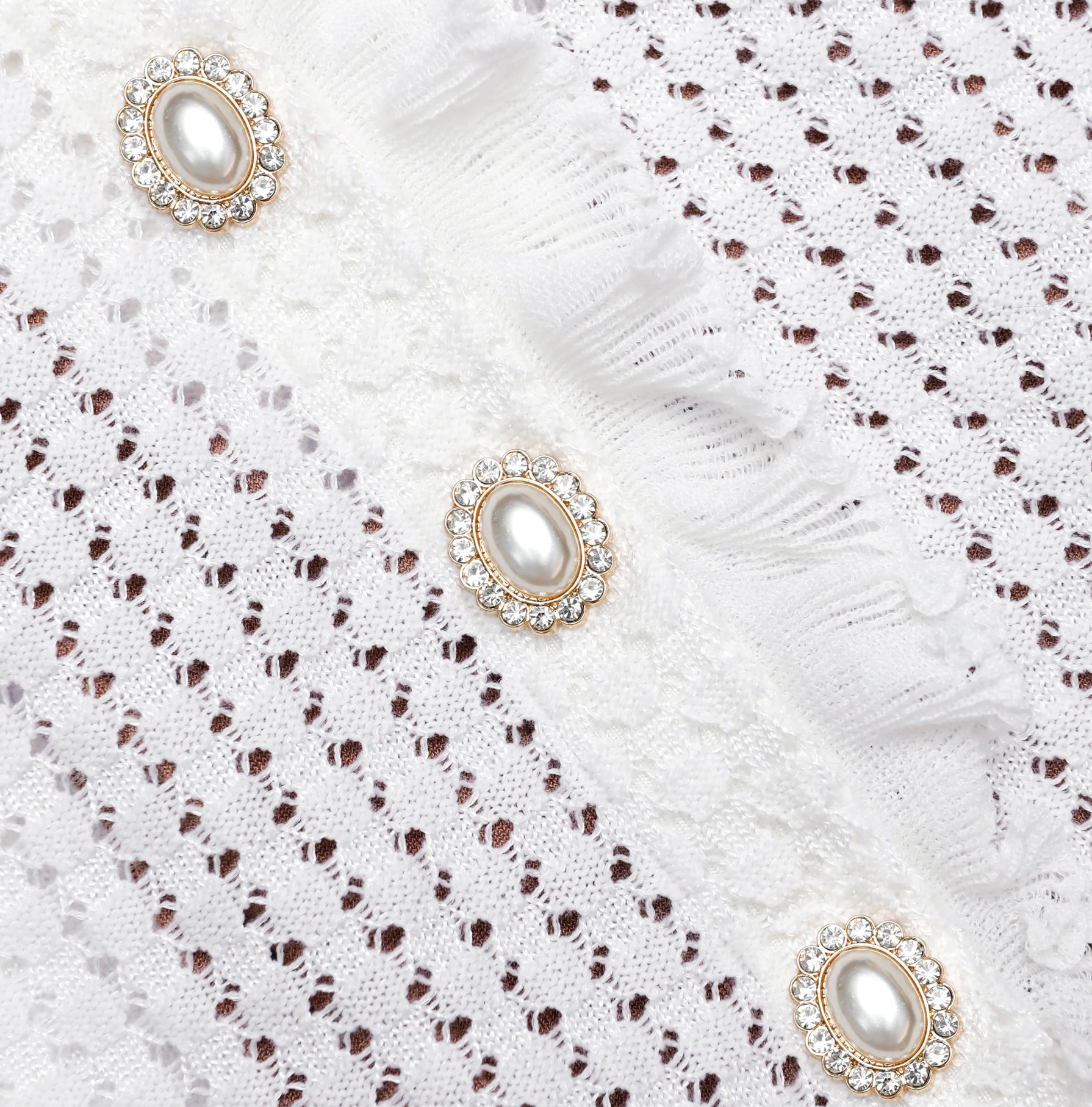 White Pointelle Mini Dress