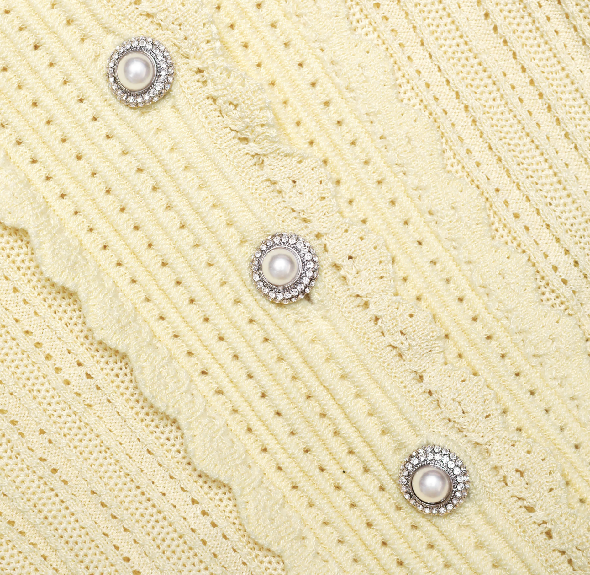 Yellow Pointelle Cardigan