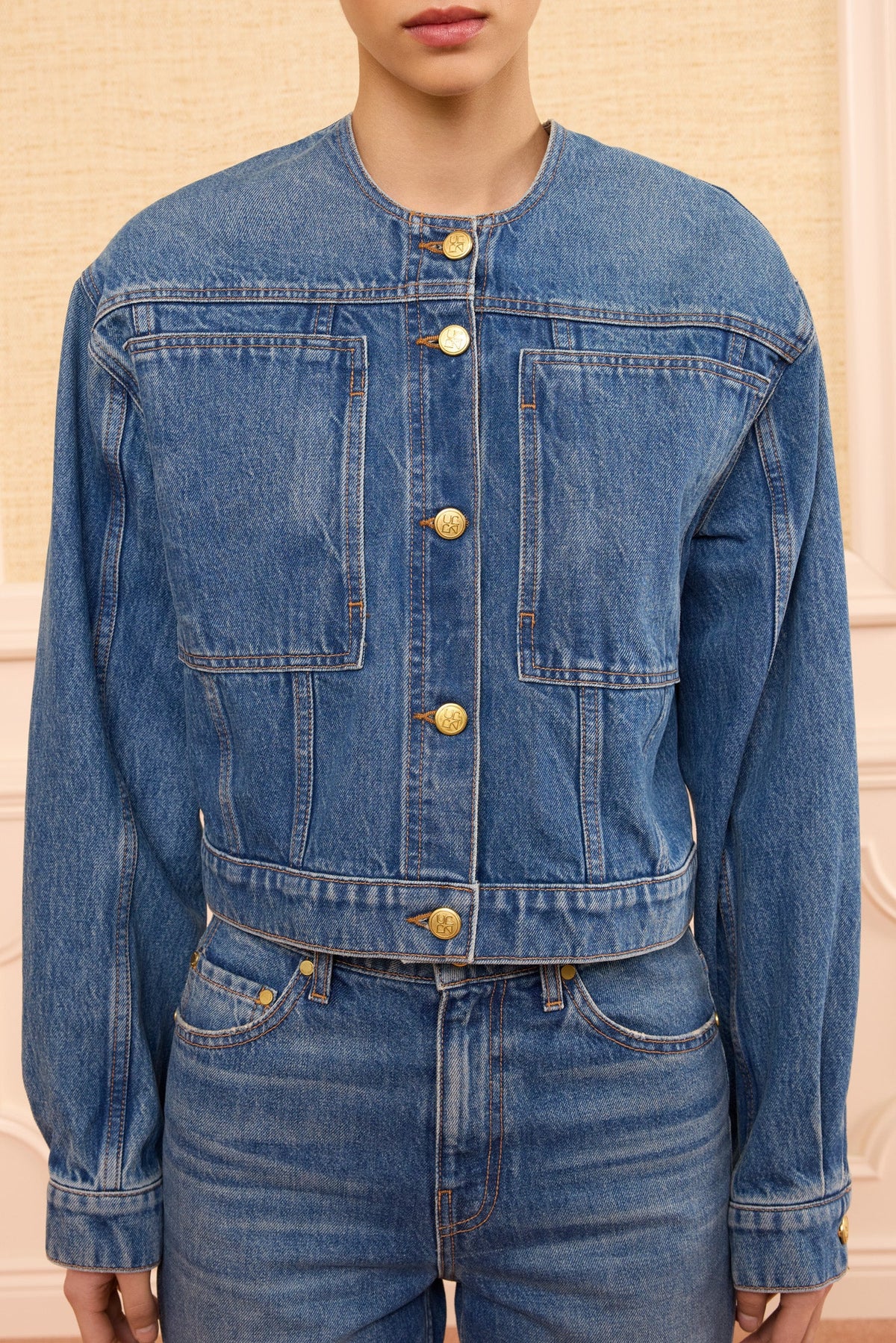 The Briar Collarless Denim Jacket
