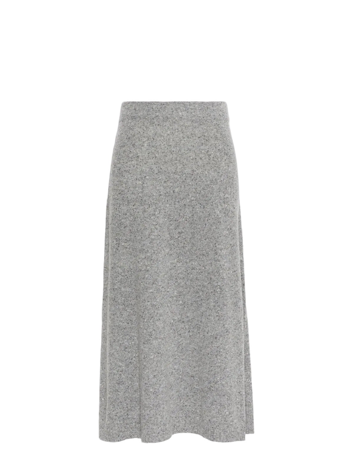 Flared Wool Blend Tweed Skirt