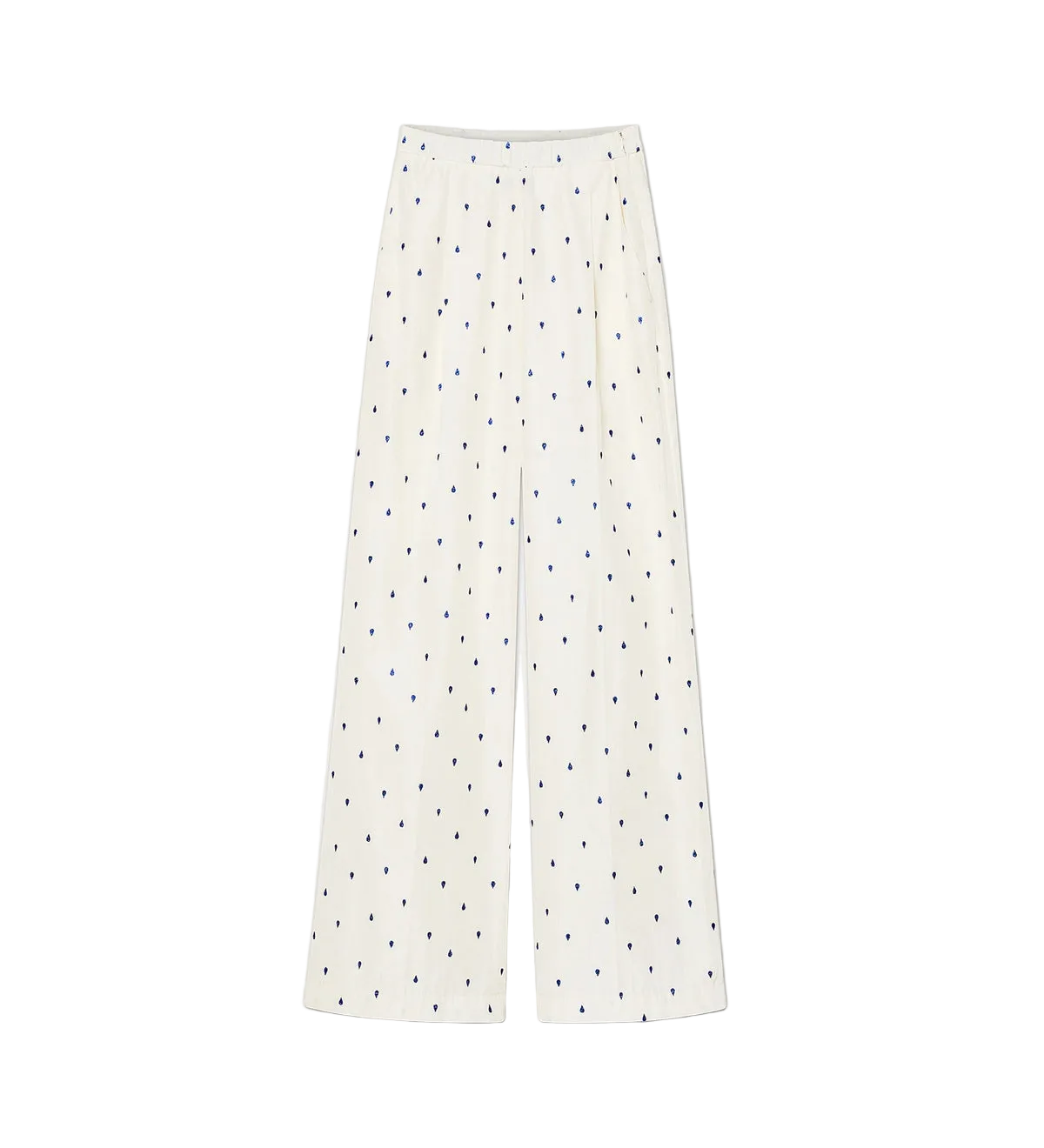 Glitter Taffetas High Waist Wide Leg Pants