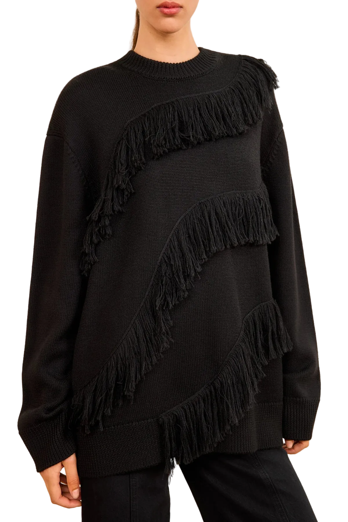 Ina Oversized Pullover w/ Fringe