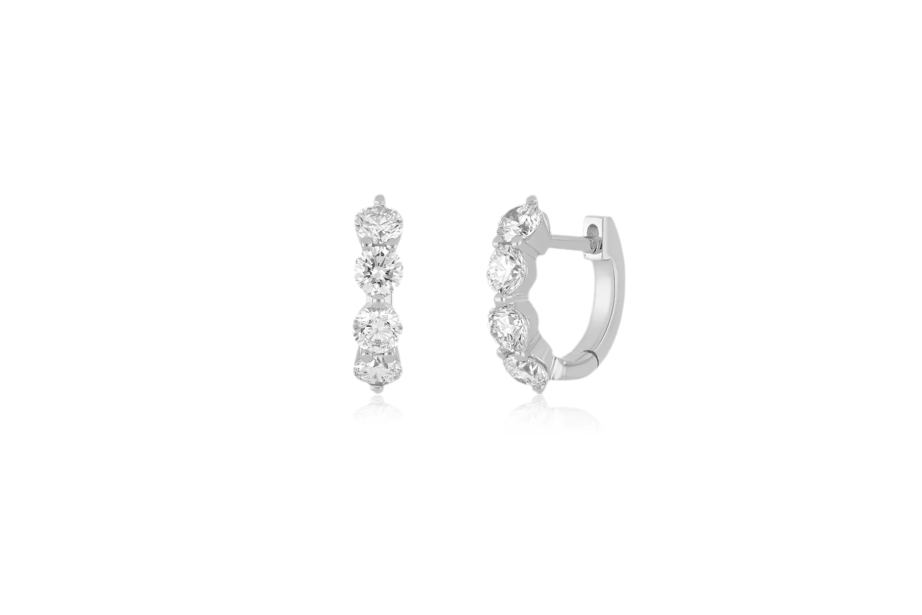 Jumbo Prong Set Diamond Mini Huggie