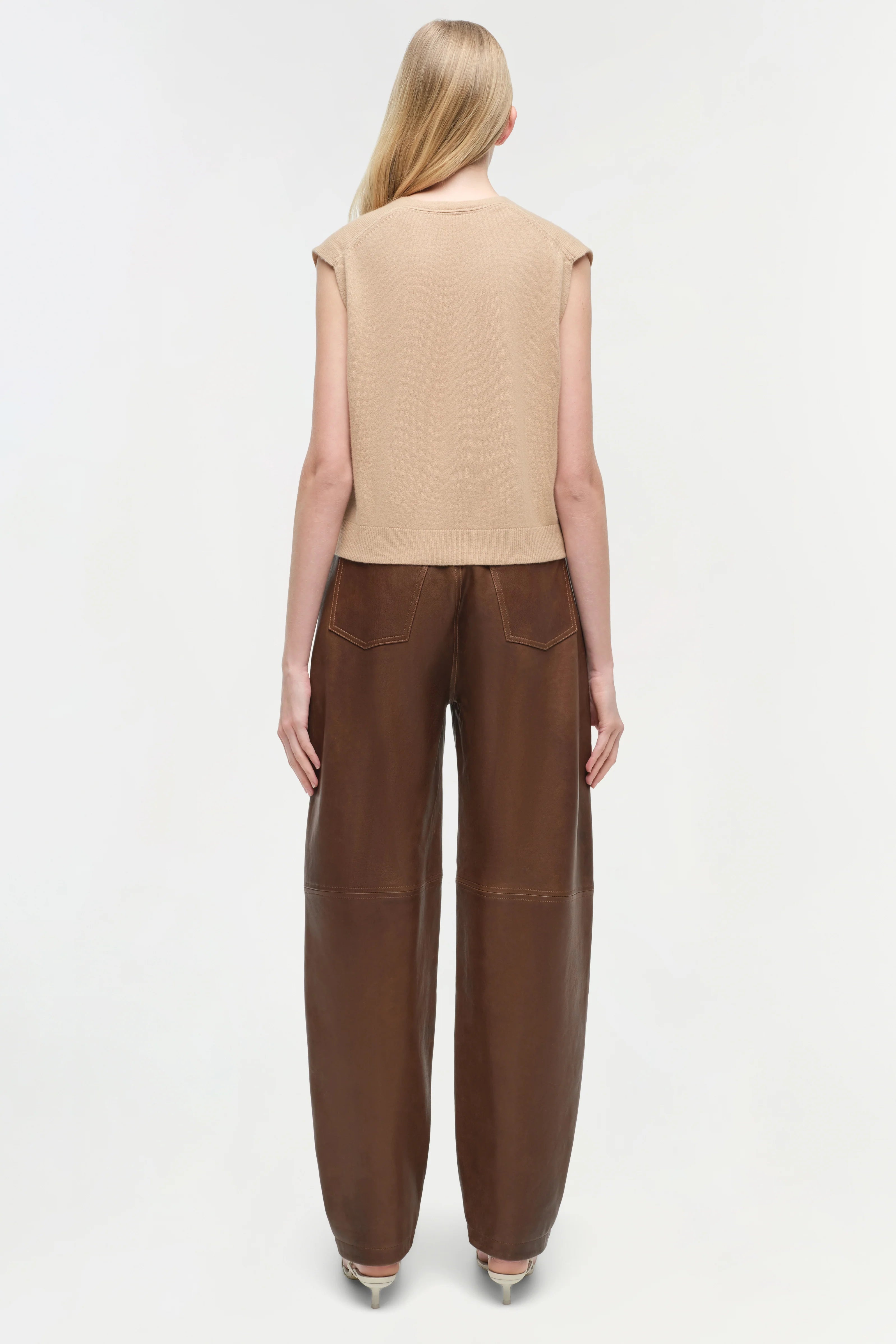 Waldon Curved Leather Pant