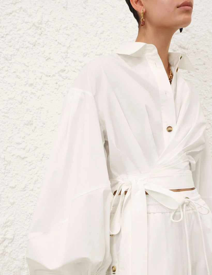 Rebellion Poplin Wrap Blouse