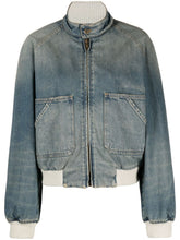 Load image into Gallery viewer, Denim Bomber Jacket
