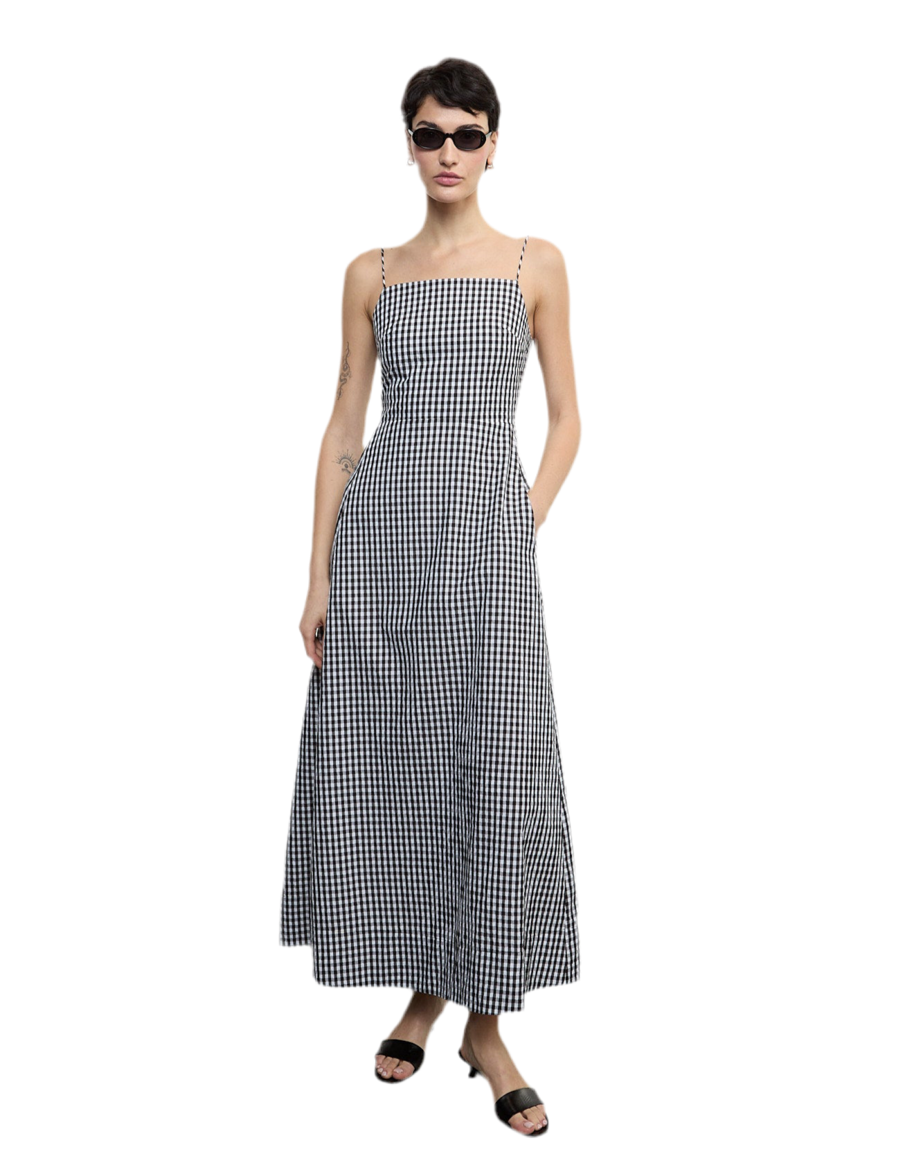 Textured Gingham Dress
