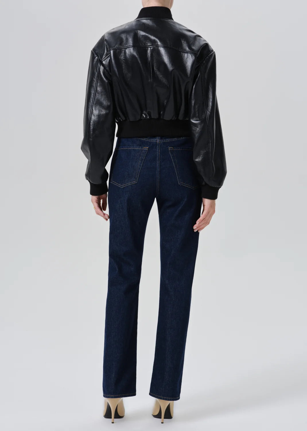 90's French High Rise Straight Leg Jean