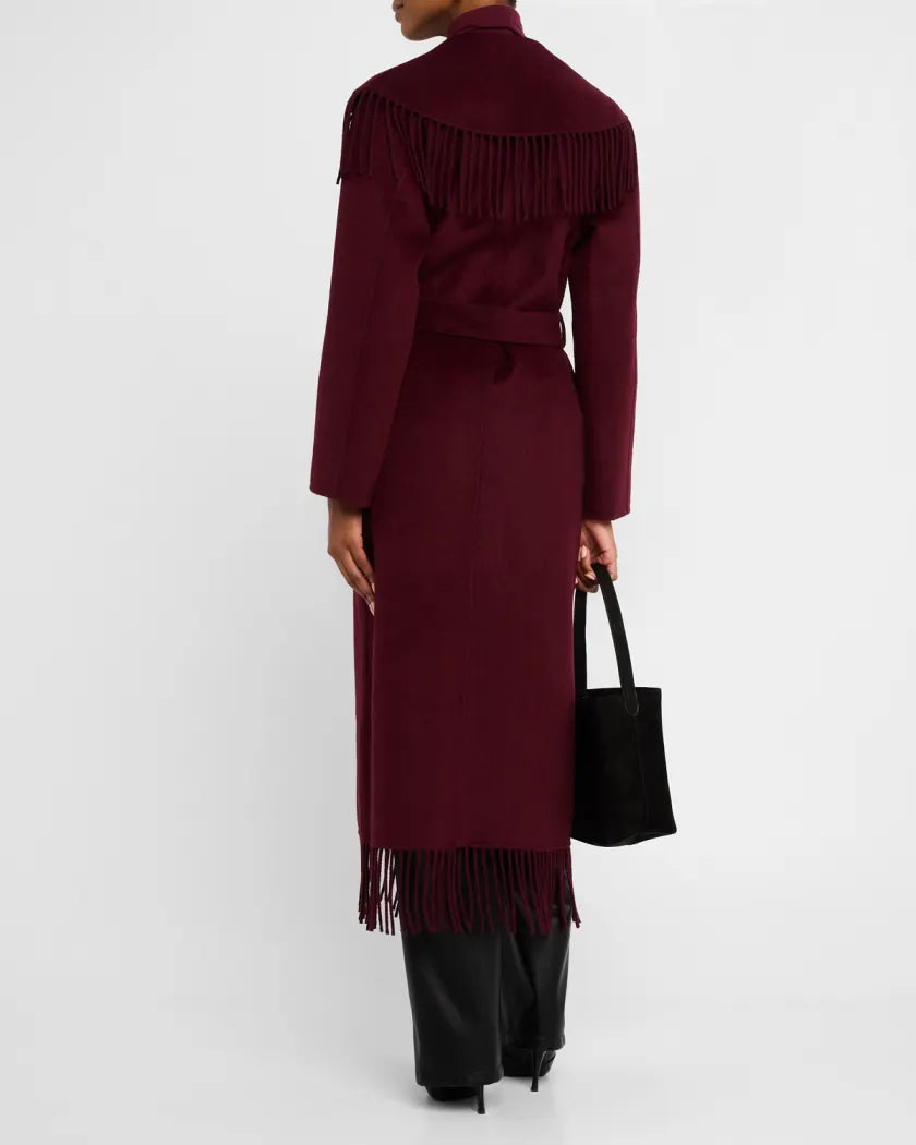 Carrie Wool Fringe Coat