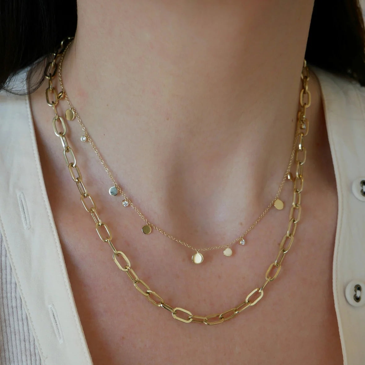 14k Diamond Confetti Chain