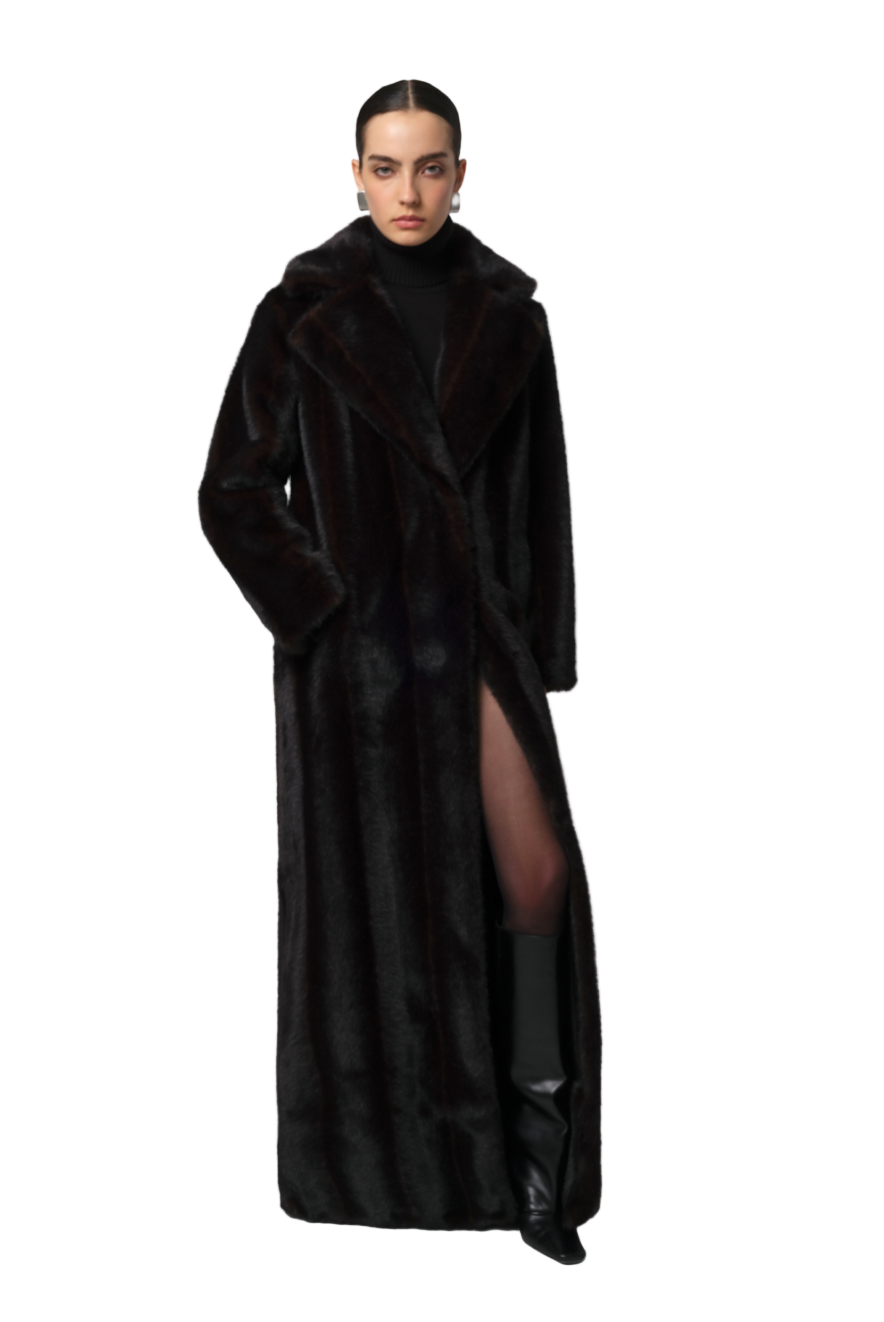 Gabrielle Shaved Mink Maxi Coat