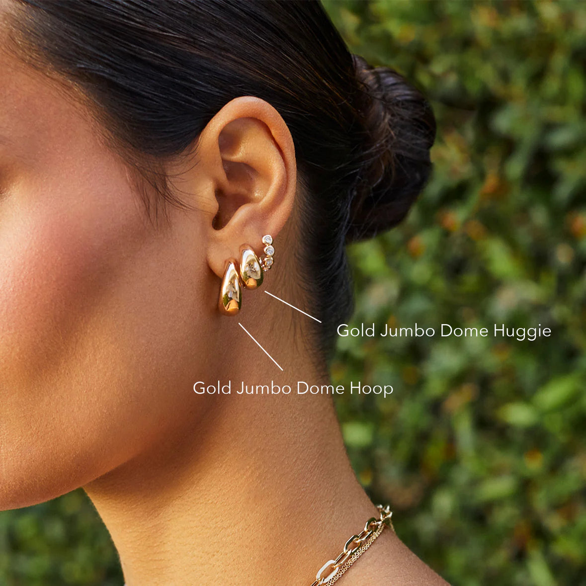 14k Gold Jumbo Dome Hoops
