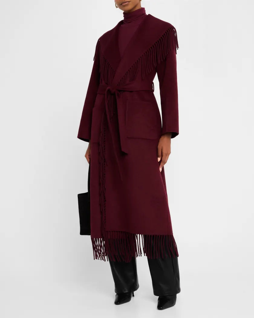 Carrie Wool Fringe Coat