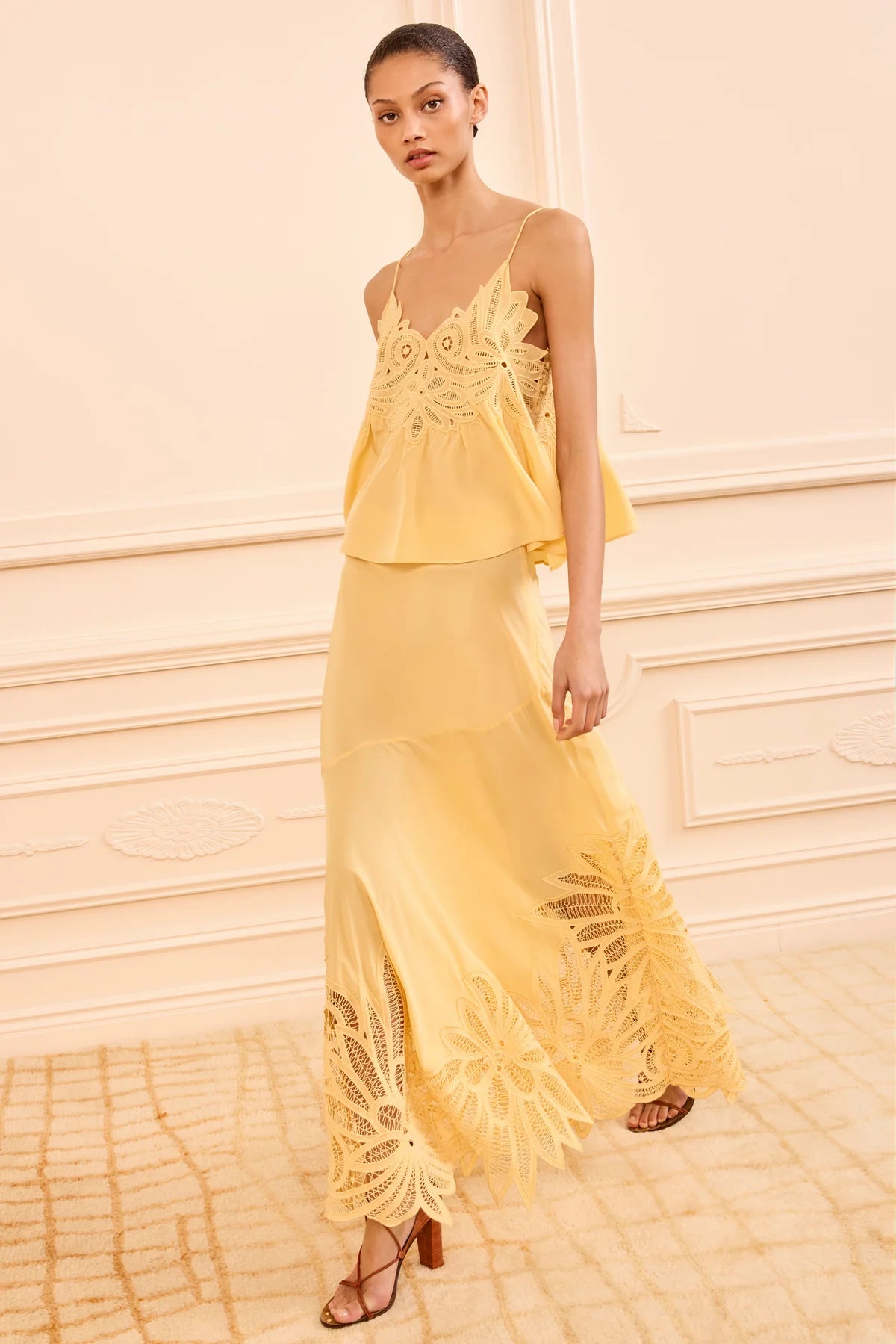 Oona Lace Applique Skirt