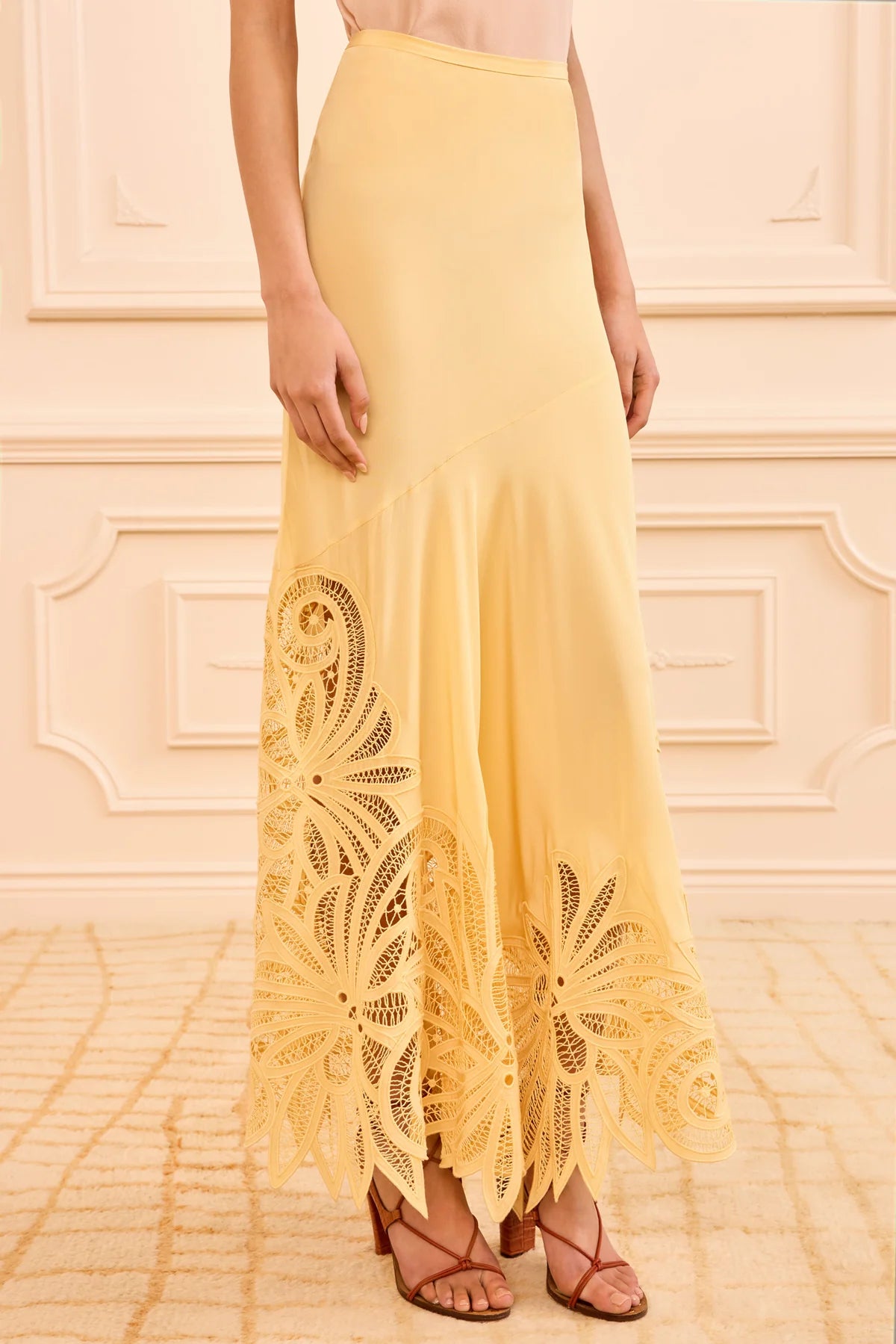 Oona Lace Applique Skirt