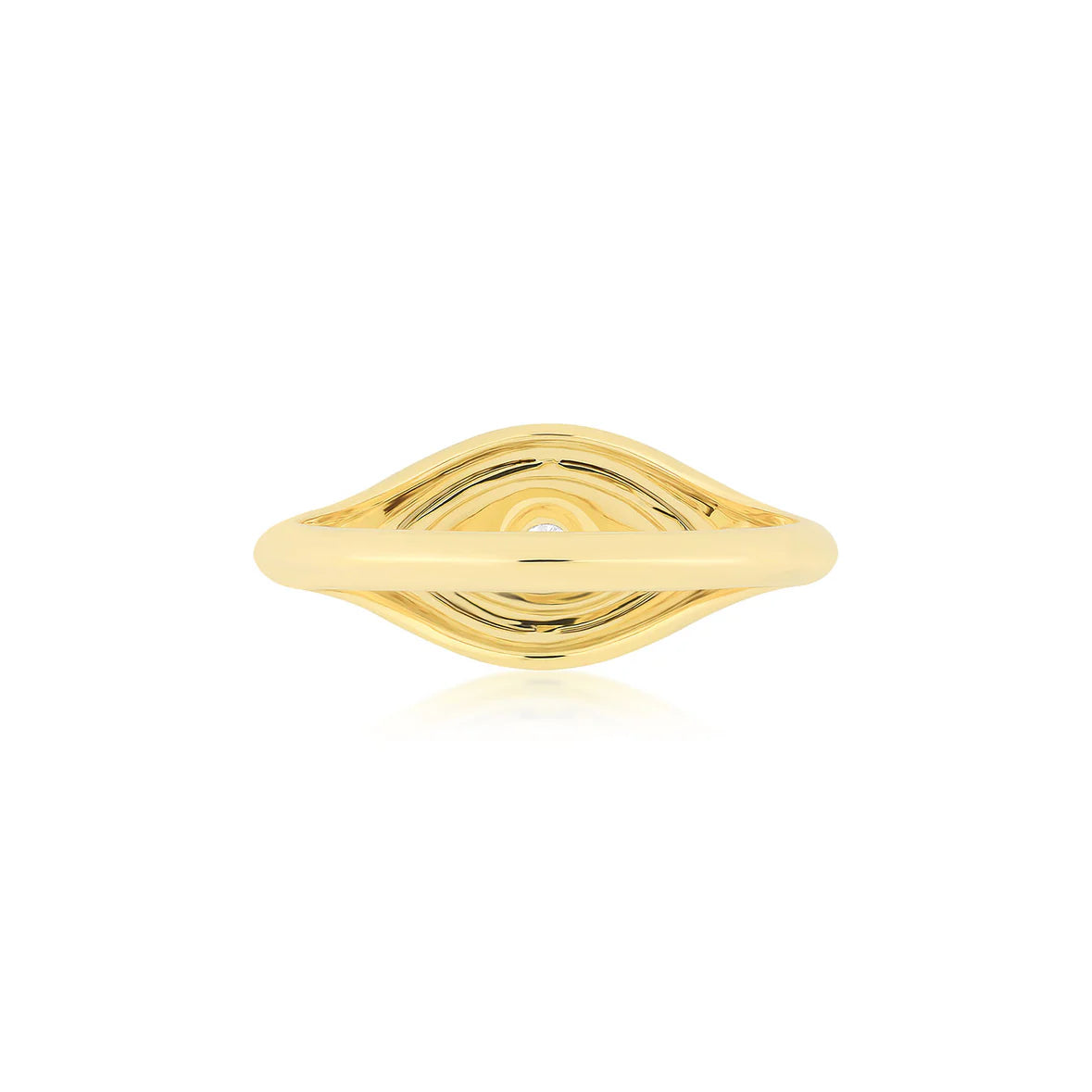 14k Evil Eye Signet Ring