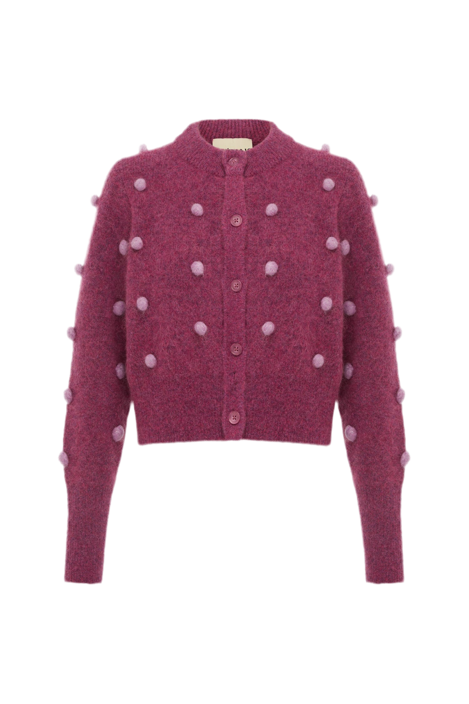 Elia Mulberry Cropped Cardigan