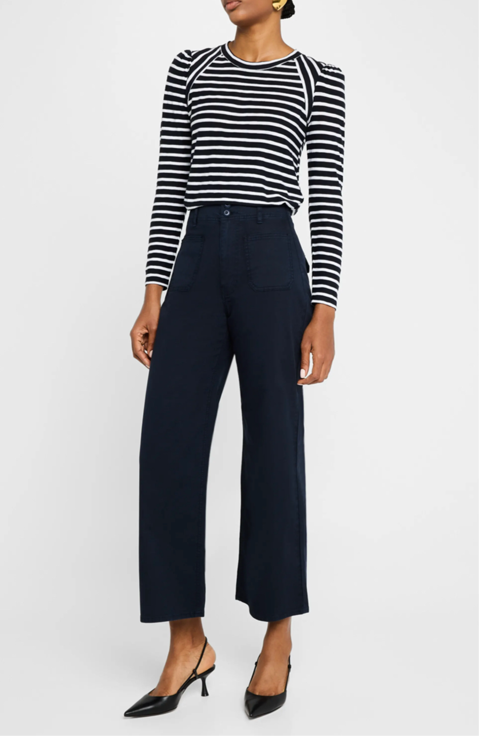 Grant Cropped High Rise Wide Leg Pant