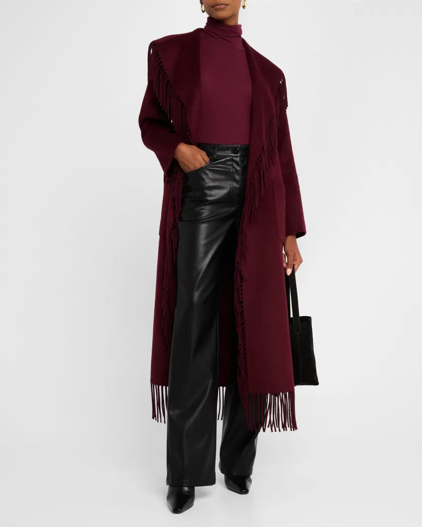 Carrie Wool Fringe Coat