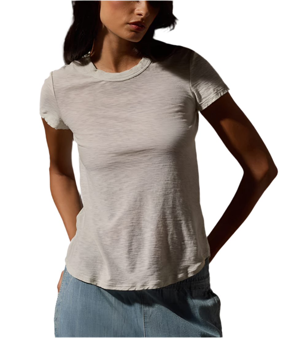 Sheer Slub Crew Tee - XS