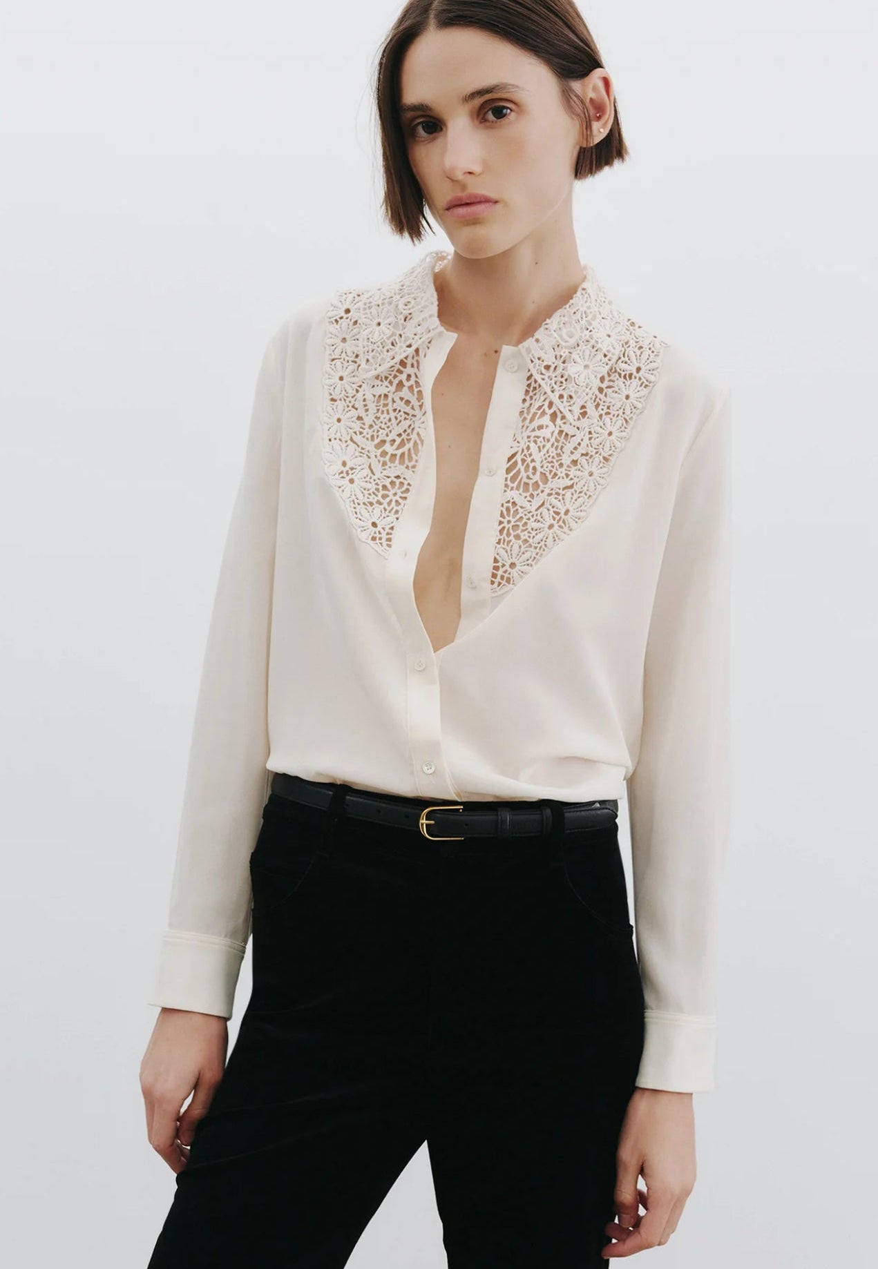 Zola Lace Silk Shirt