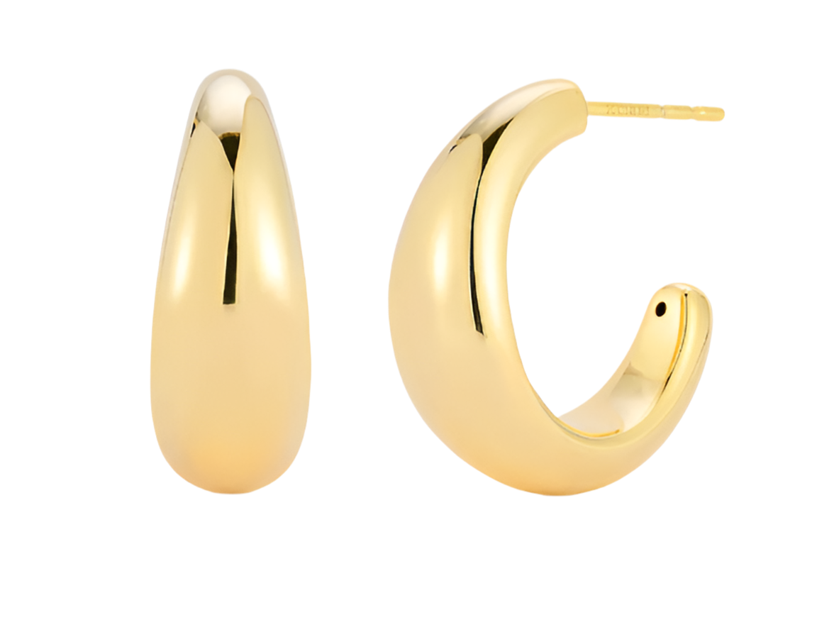 14k Gold Jumbo Dome Hoops