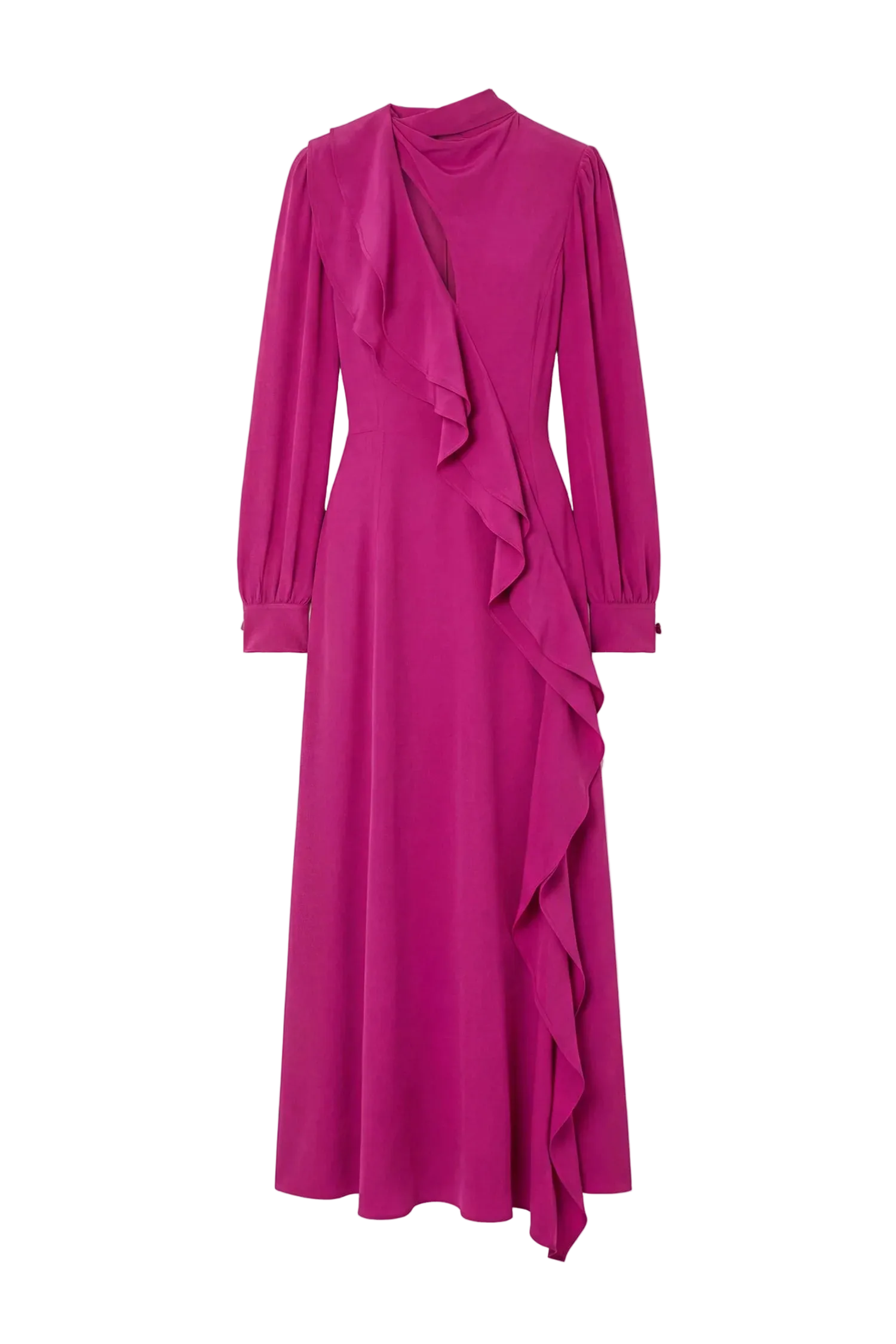 Sabrina Long Sleeve Silk Dress
