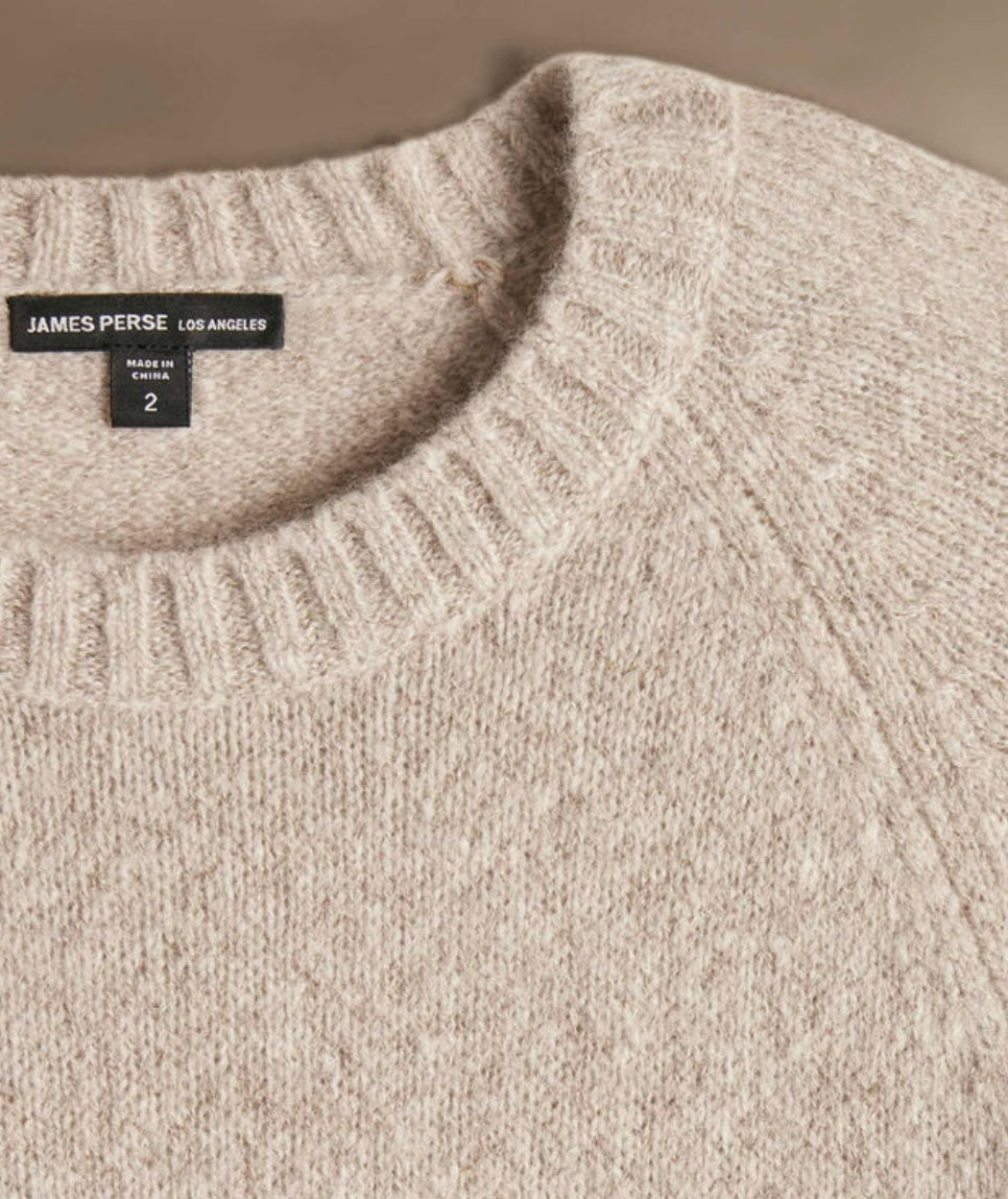 Texted Cashmere Crew Sweater