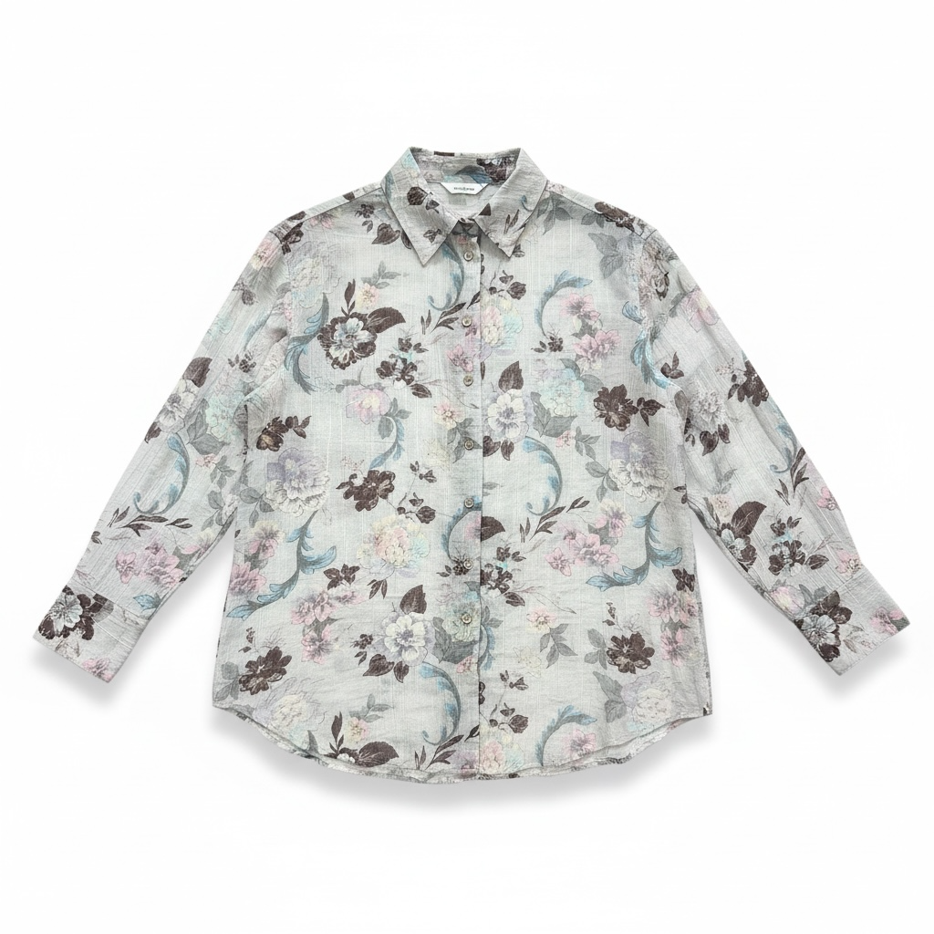 Peonia My Love" Creponne Voile Shirt