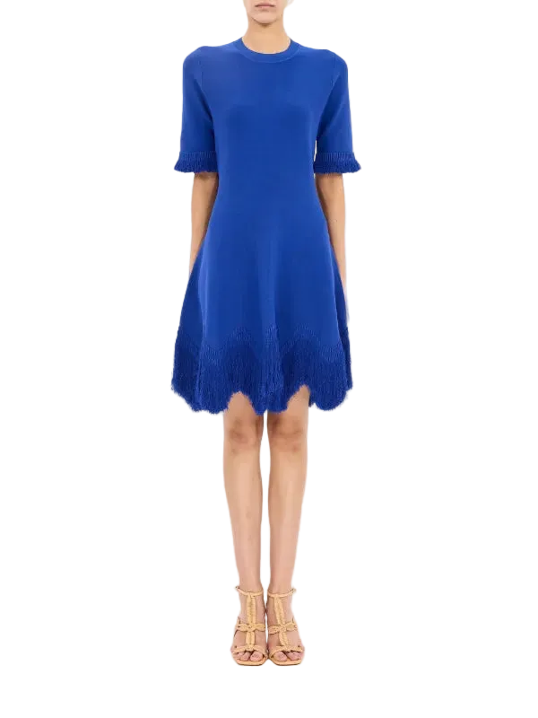 Vittoria SS Knit Dress with Fringe