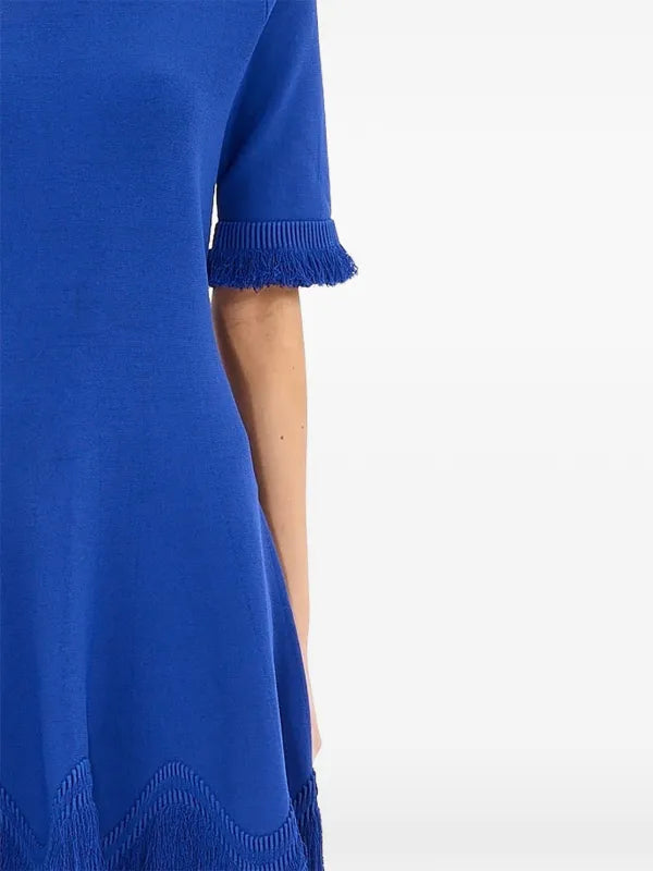 Vittoria SS Knit Dress with Fringe
