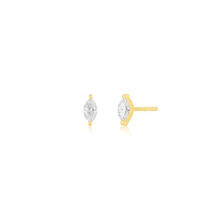 Load image into Gallery viewer, 14ky Marquise Stud Earring
