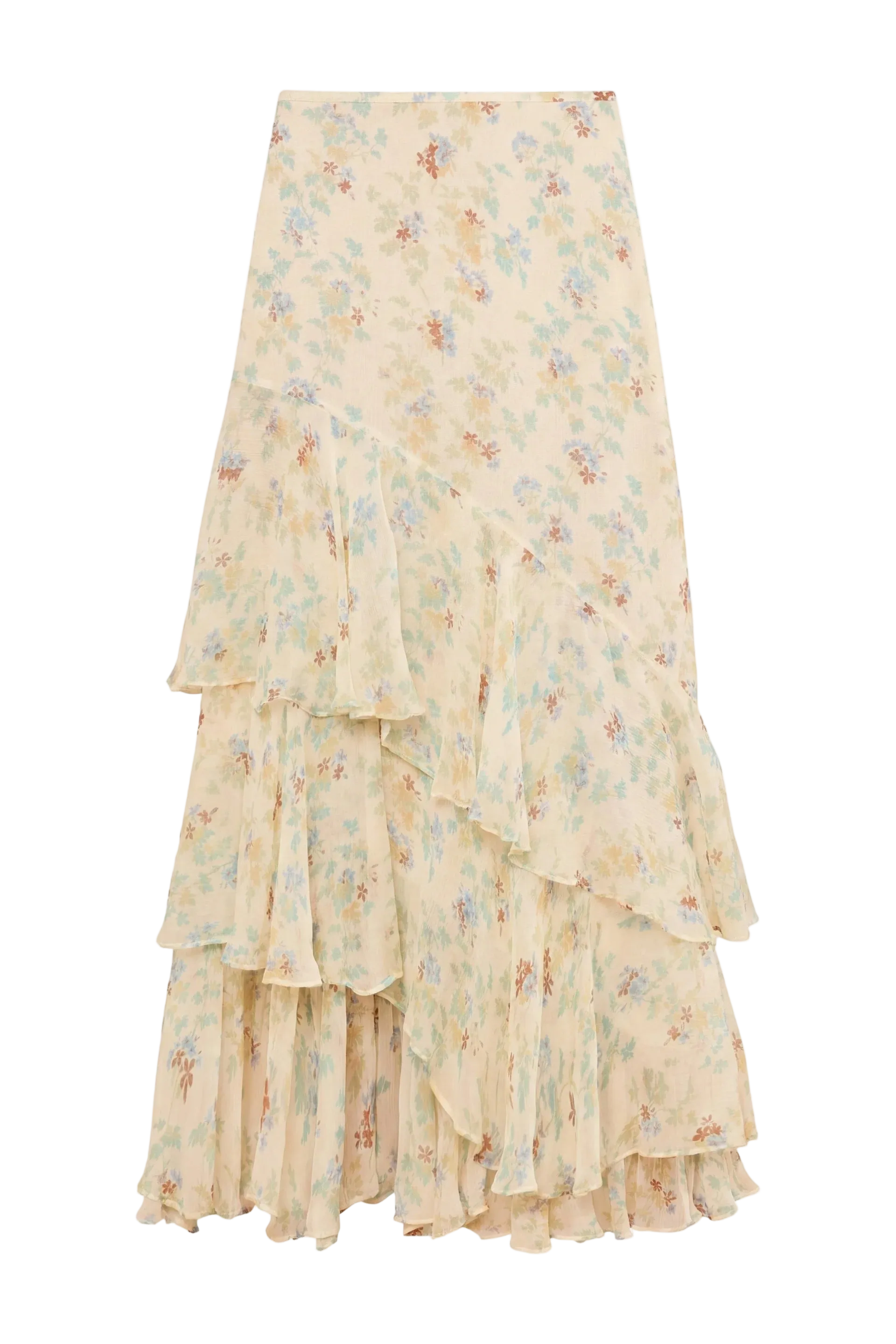 Meadow Silk Midi Skirt