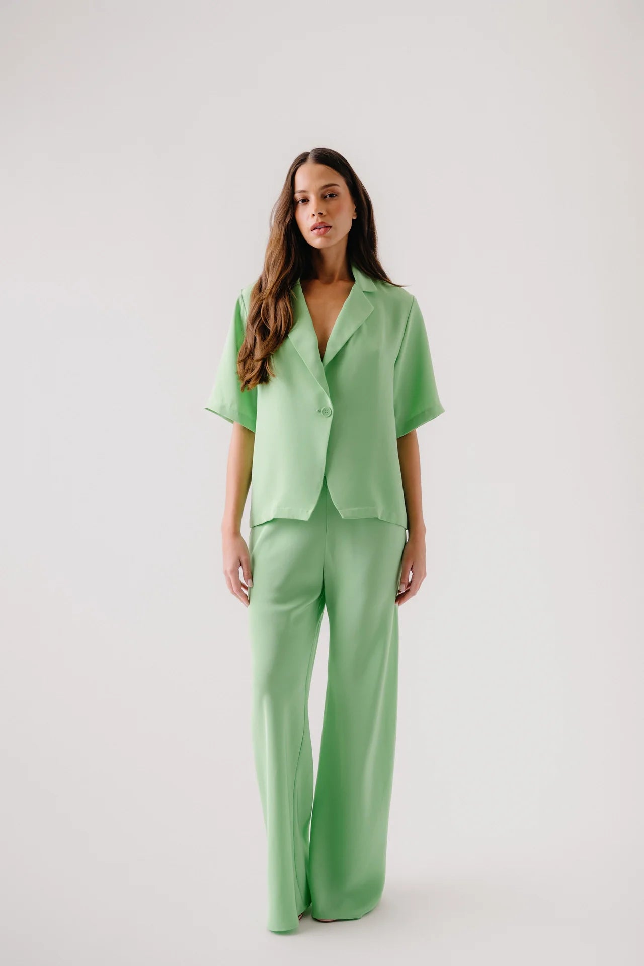 Kalen Silk Collared Top