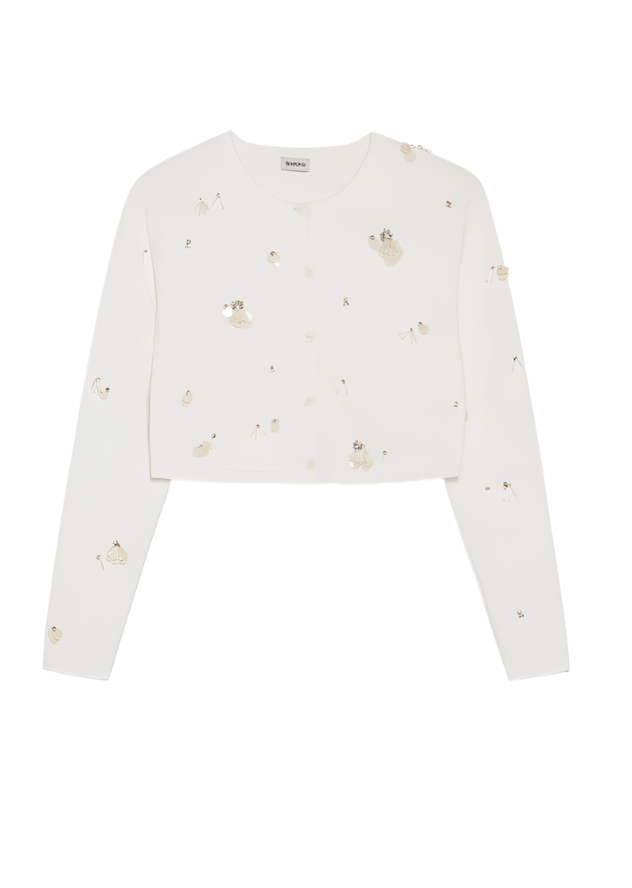 Zadie Embellished Cropped Cardigan