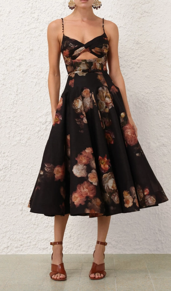 Hypnotic Twist Midi Dress