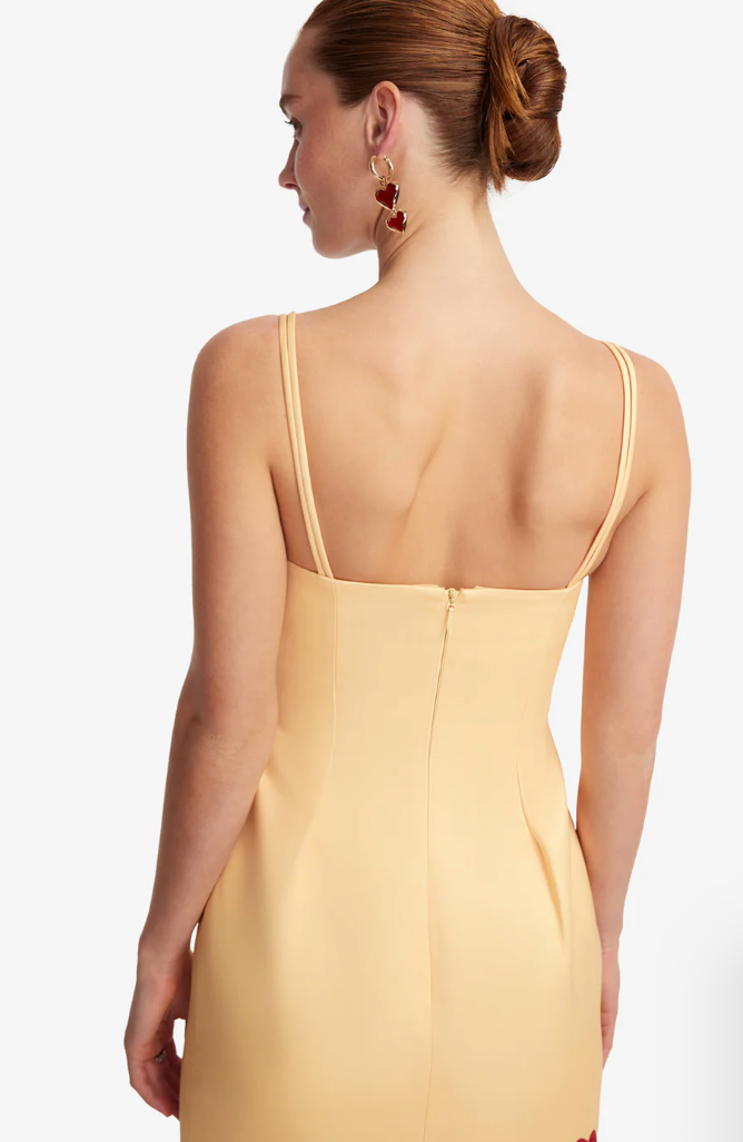 Polina Embellished Rose Midi Dress