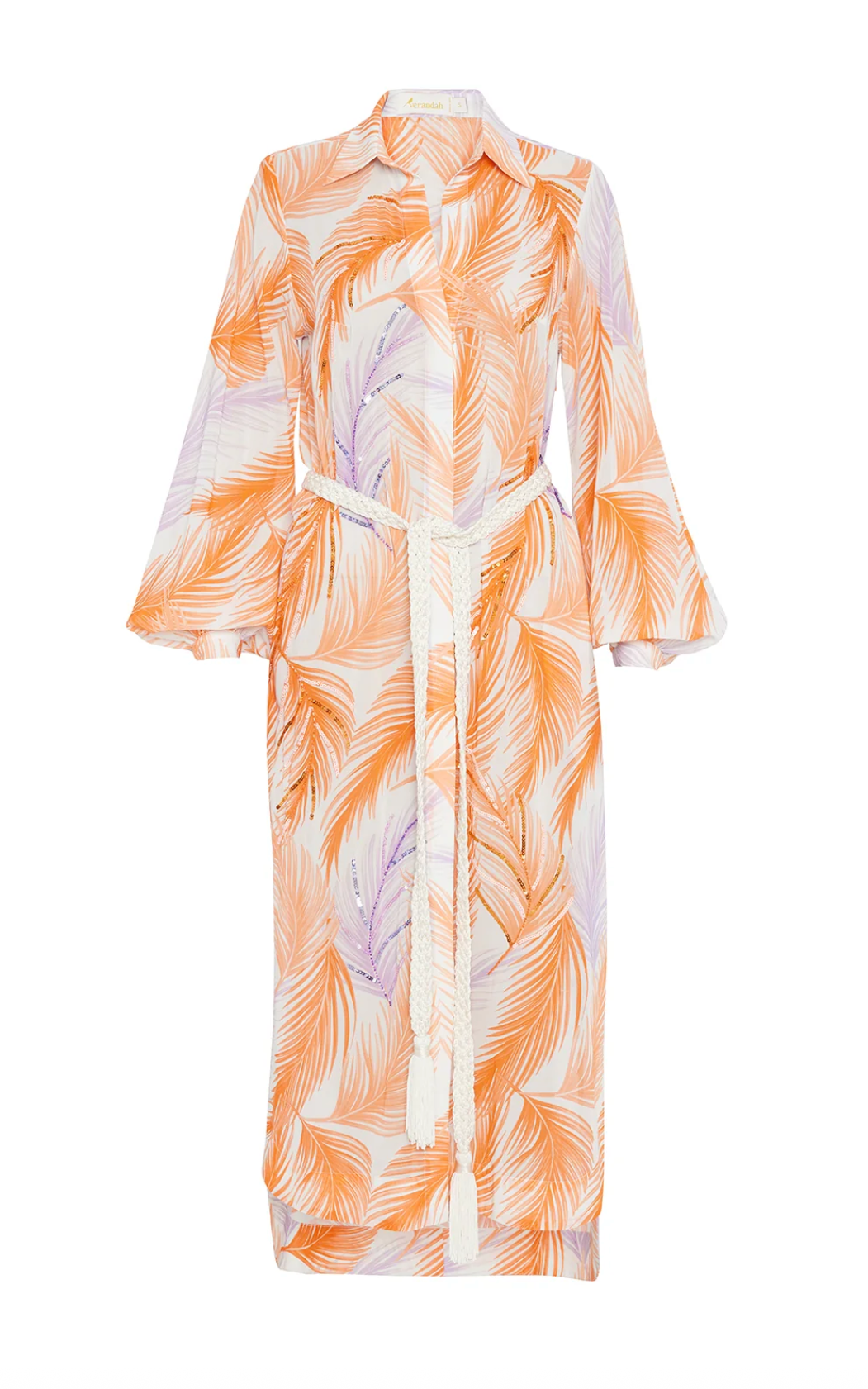 Hand Beaded Summer Dress - L