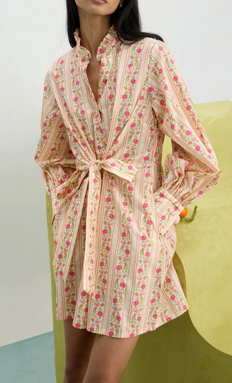Twist Tie-up Mini Dress
